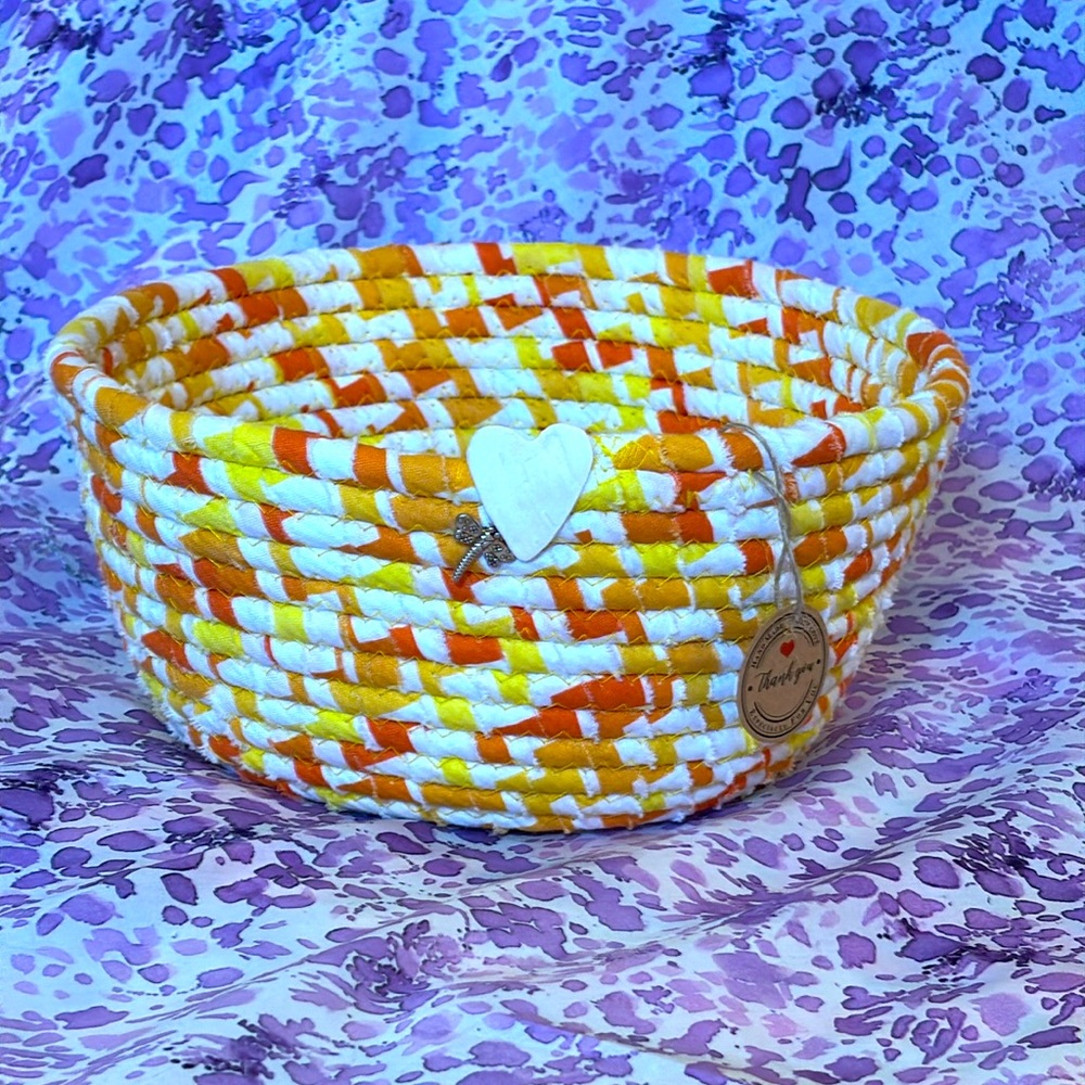 Handmade rope basket